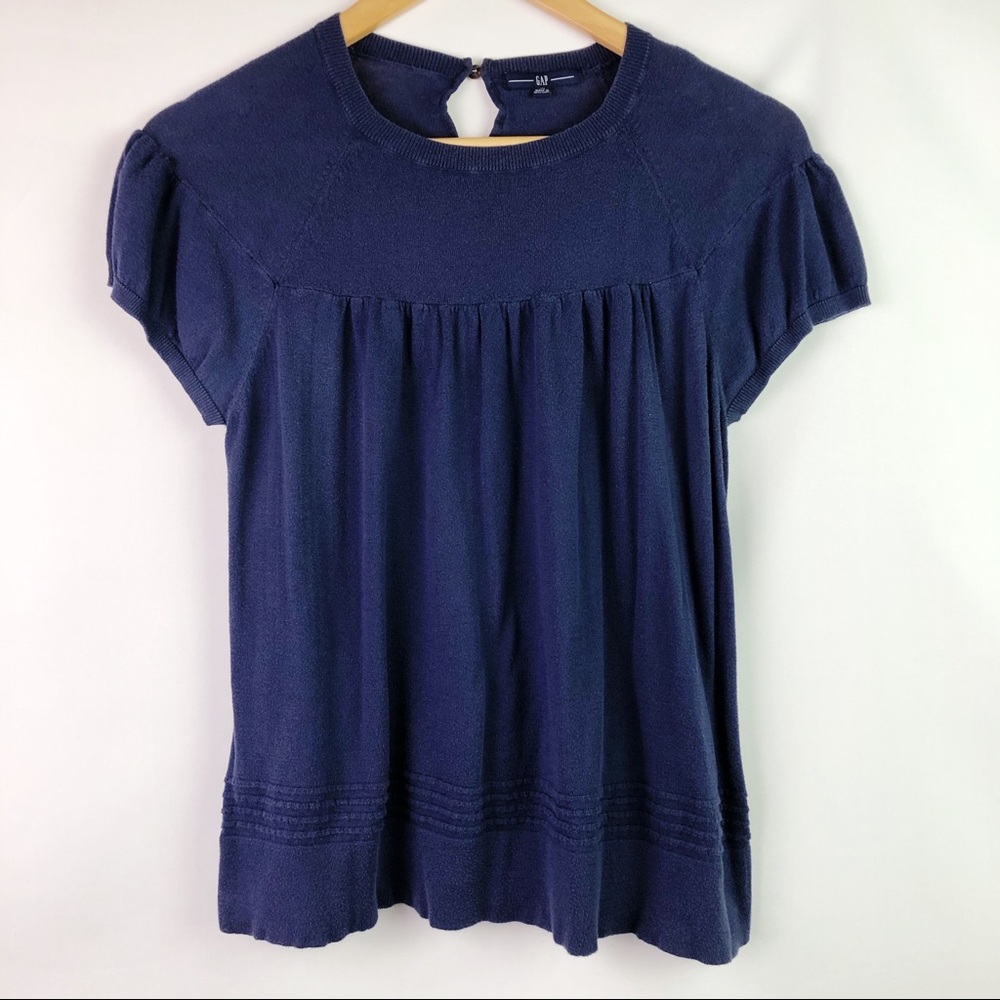 🛍BOGO Gap Navy Sht Sleeve Sweater. Women’s Size M